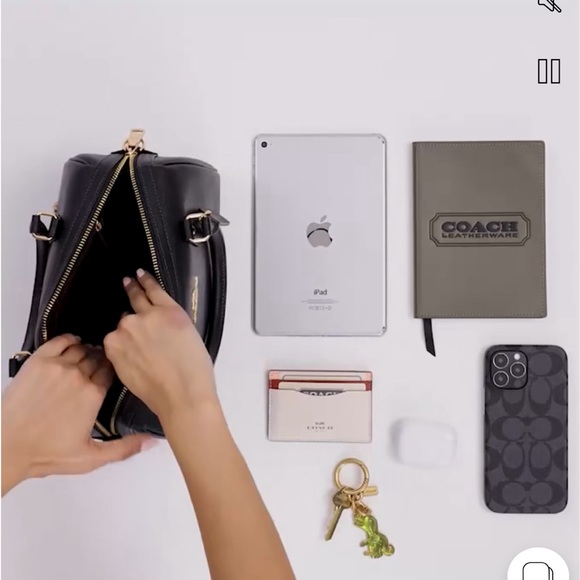 💙 “Last One”Coach Rowan Satchel Silver/Denim - Picture 13 of 15